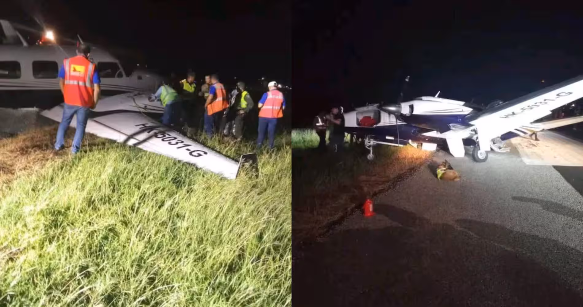 Emergencia en el aeropuerto Las Brujas: avioneta con cinco personas sufrió accidente al aterrizar